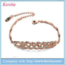 2015 new china manufacturer hot sale mens pave bracelet 18k gold plated bangle bracelet